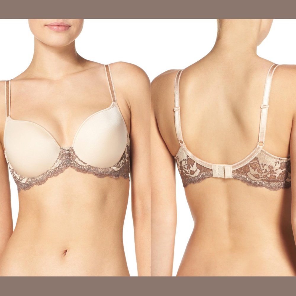 USED Wacaol Lace Affair Underwire Contour‎ Bra 32DD